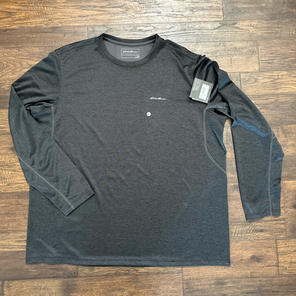 Eddie Bauer Men's FREEDRY Long Sleeve Tee MOISTURE wicking XXL NWT vintage-ish